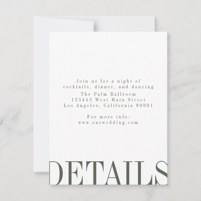 Editorial Style Details Card (Front)