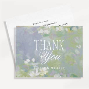 Editorial Style Non Photo Floral Wedding Thank You Invitation