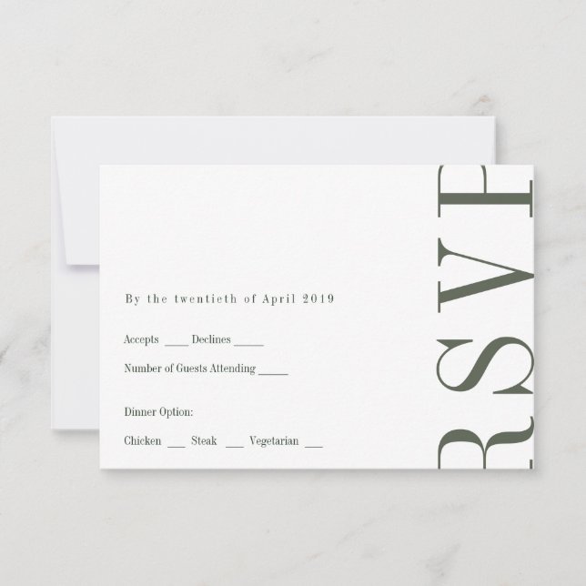 Editorial Style RSVP Card (Front)