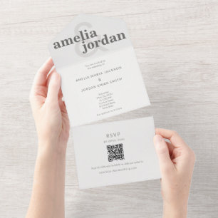 Editorial Typography All-In-One Wedding Invitation
