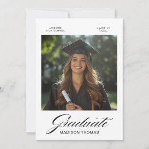 Editorial Typography Graduation  Invitation