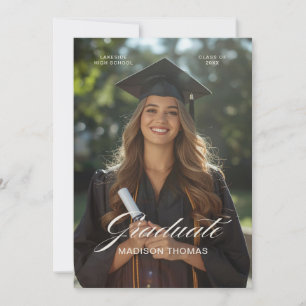 Editorial Typography Graduation  Invitation
