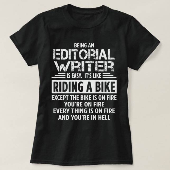 Editorial Writer T-Shirt (Design Front)