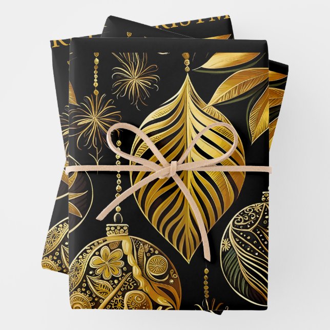 Edles Christmas gift Wrapping Paper Sheet (In situ)