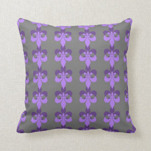 Edles Pattern Kissen lila Throw Pillow