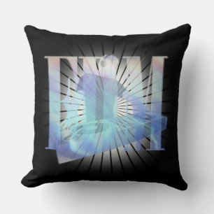 EDM ELECTRIC BLUE THROW PILLOW