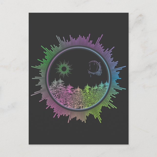 EDM Equalizer Techno Rave Electric Music Festival Postcard (Front)