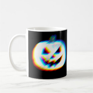 EDM Glitchy White Pumpkin Coffee Mug
