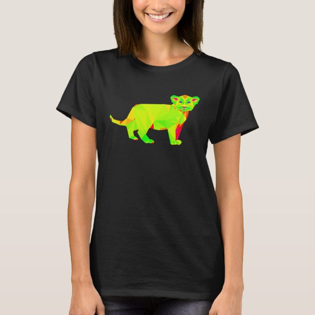 EDM Lion Techno Trance Lion Cub Rave T-Shirt (Front)