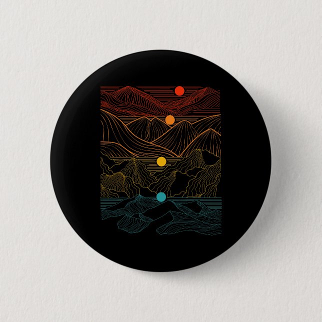 Edm Techno Sun Moon Music Festival Party Dancing D 2 Inch Round Button (Front)