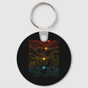 Edm Techno Sun Moon Music Festival Party Dancing D Keychain