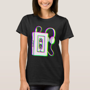 Edm Tricolor - Walkman - Glitch - Rave Style Overs T-Shirt