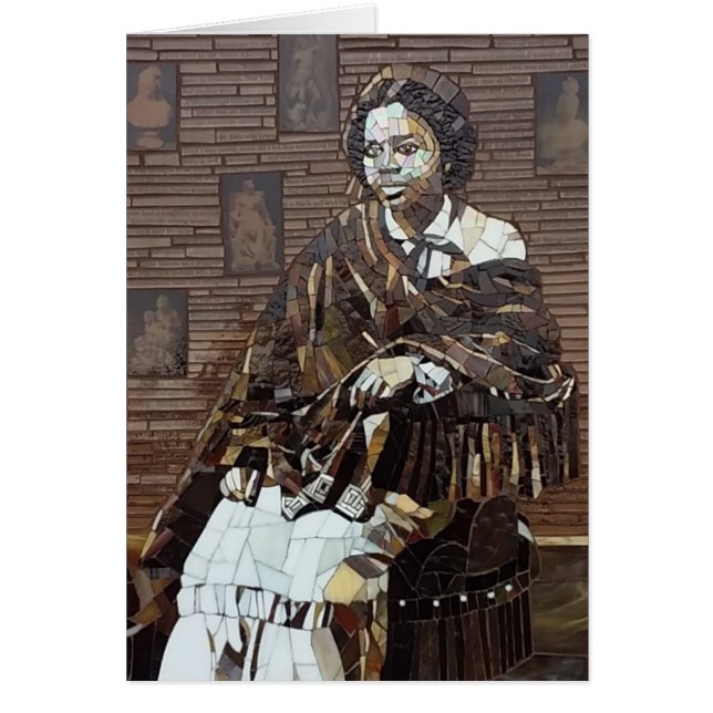 "Edmonia Lewis" stained glass mosaic design (Front)