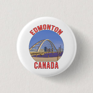 Edmonton Alberta Canada 1 Inch Round Button