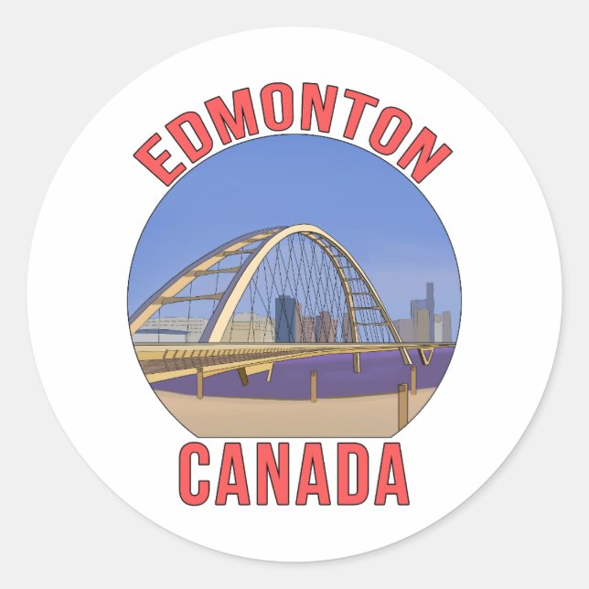 Edmonton Alberta Canada Classic Round Sticker (Front)
