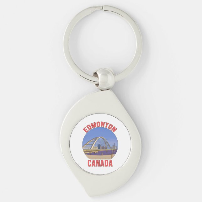 Edmonton Alberta Canada Keychain (Front)