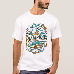 Edmonton Alberta City Of Champions Winter Symbols T-Shirt
