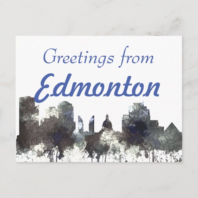 Edmonton Alta. Skyline-CRISP Postcard (Front)