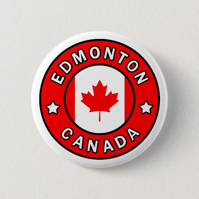 Edmonton Canada 2 Inch Round Button (Front)