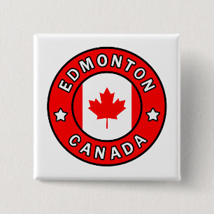 Edmonton Canada 2 Inch Square Button