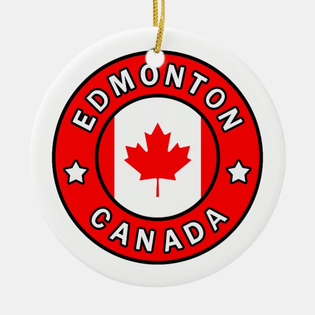 Edmonton Canada Ceramic Ornament (Front)