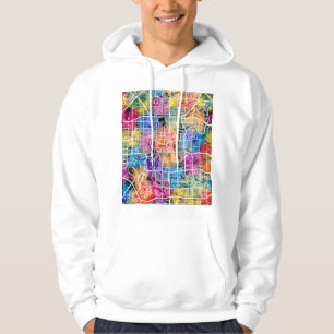Edmonton Canada City Map Hoodie