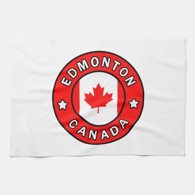 Edmonton Canada Kitchen Towel (Horizontal)