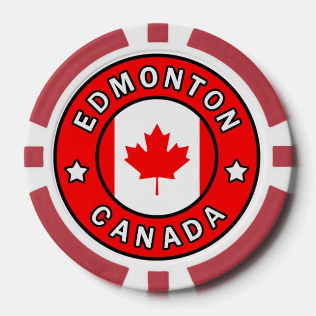 Edmonton Canada Poker Chips (Front)