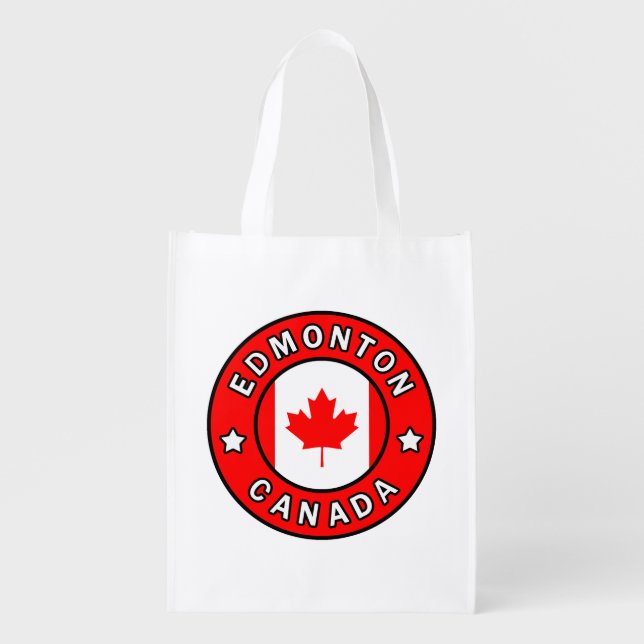 Edmonton Canada Reusable Grocery Bag (Front)