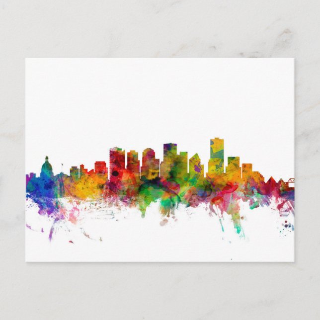 Edmonton Canada Skyline Postcard (Front)