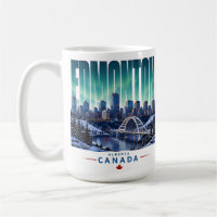 Edmonton Canada Skyline River Valley Travel Souven