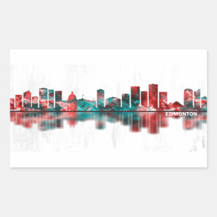 Edmonton Canada Skyline Sticker