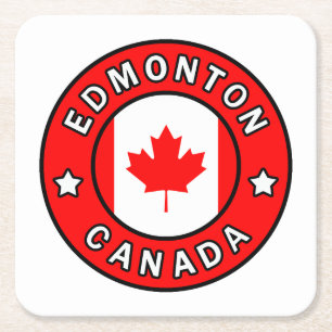 Edmonton Canada Square Paper Coaster