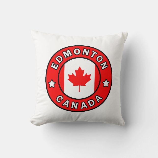 Edmonton Canada Throw Pillow (Front)