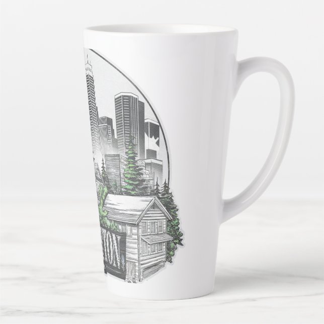 Edmonton City Canada Latte Mug (Right)