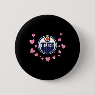 Edmonton Oilers Valentine Love Nhl Officially Lice 2 Inch Round Button