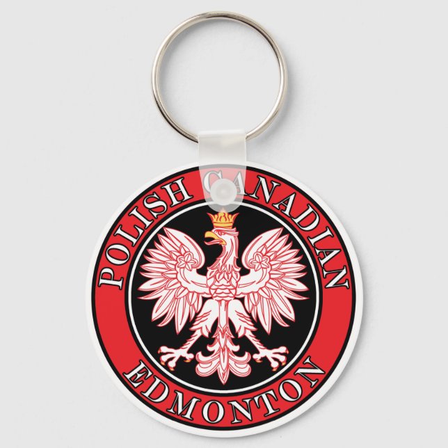 Edmonton Polish Canadian Eagle Keychain (Front)