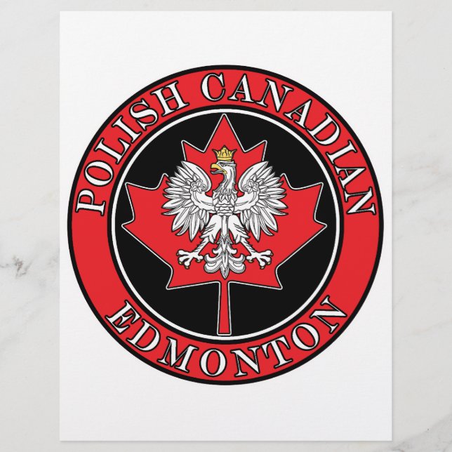 Edmonton Round Polish Canadian Leaf Flyer (Front)