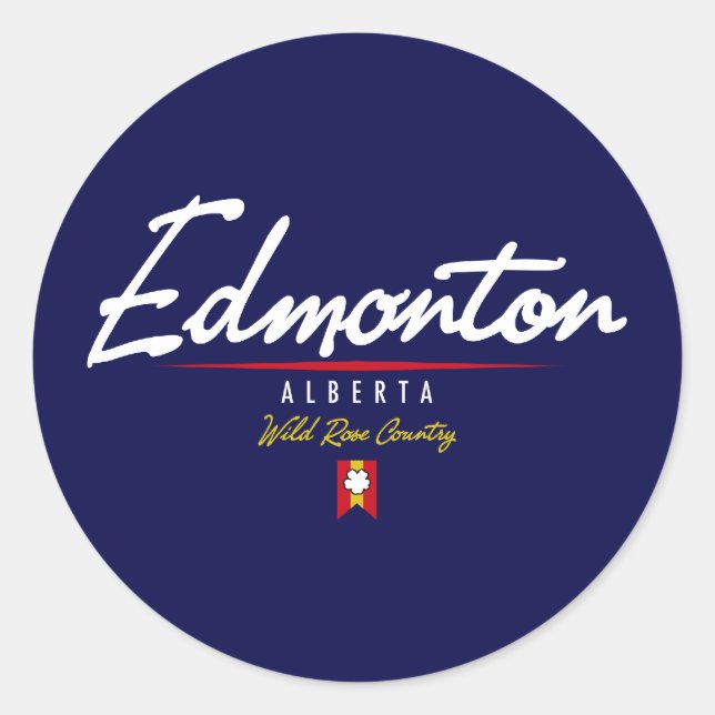 Edmonton Script Classic Round Sticker (Front)