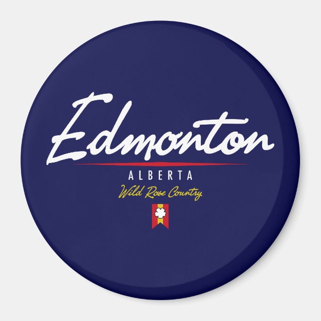 Edmonton Script Magnet (Front)