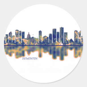 Edmonton Skyline Classic Round Sticker