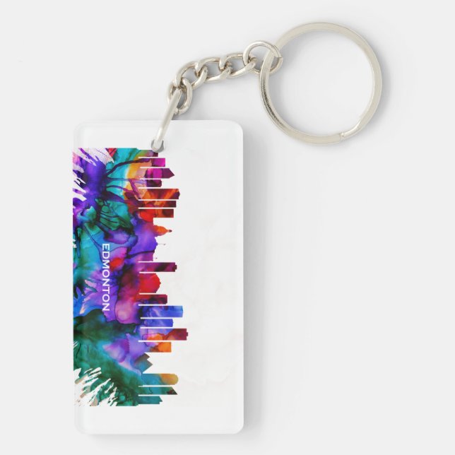 Edmonton Skyline Keychain (Back)