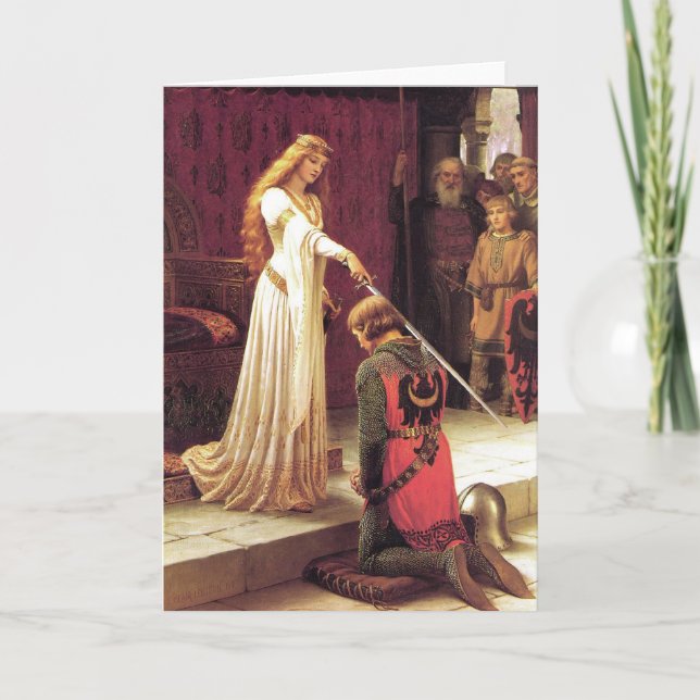 Edmund Blair Leighton: The Accolade Card (Front)