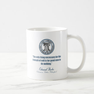 Edmund Burke Quote (Good v Evil) Coffee Mug