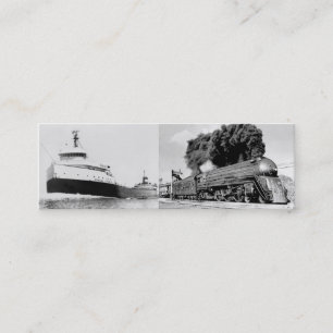 Edmund Fitzgerald and Steam Engine Mini Business Card