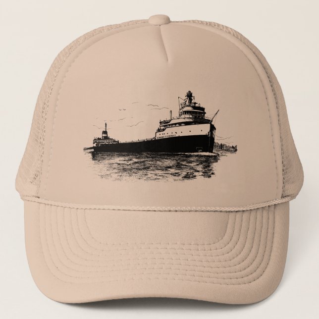 Edmund Fitzgerald ~ CUSTOMIZABLE COLOR Trucker Hat (Front)