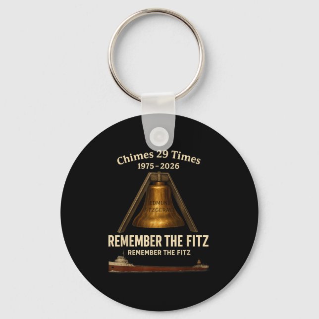 Edmund Fitzgerald, Remember The Fitz Great Lakes M Keychain (Front)