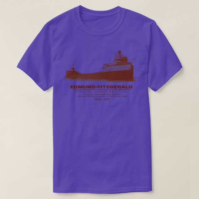 Edmund Fitzgerald T-Shirt (Design Front)