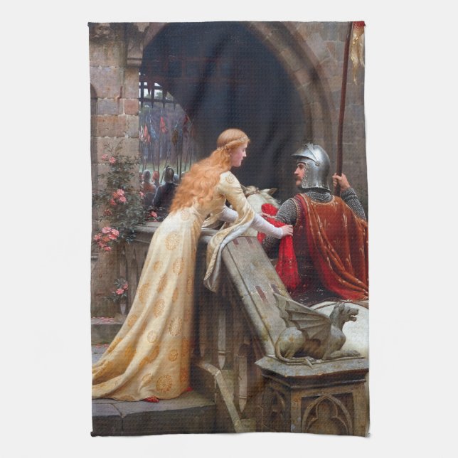 Edmund Leighton God Speed Kitchen Towel (Vertical)