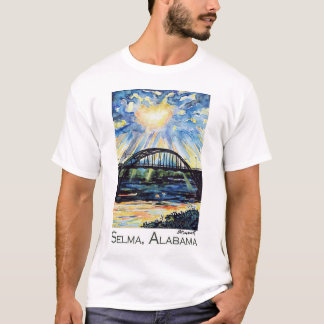 Edmund Pettus Bridge, Selma Alabama, Sunburst T-Shirt